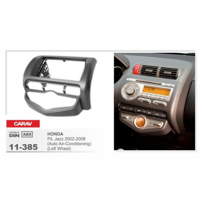 Рамка переходная 2-DIN Carav 11-385 для автомобилей HONDA Fit, Jazz 2002-2008 (Auto Air-Conditioning/руль слева)
